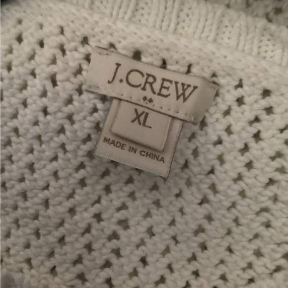 J. Crew Women's White Knit Sweater Size XL - Picture 3 of 4